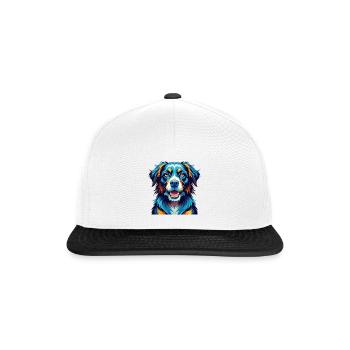 Saarlooswolfhond Dog Breed Colorful Cartoon Kawaii - Snapback Cap - white/black - Front