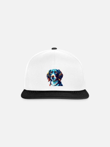 Münsterländer Hunderasse Bunte Karikatur Kawaii - Snapback Cap - Weiß/Schwarz