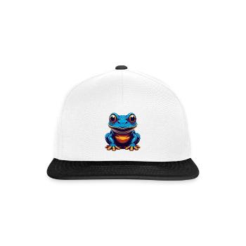 Frog Colorful Kawaii Cartoon Character Clipart - Snapback Cap - white/black - Front