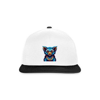 Aye Aye Colorful Kawaii Cartoon Character Clipart - Snapback Cap - white/black - Front
