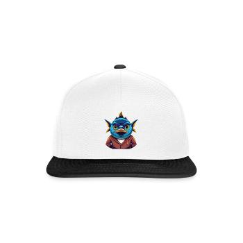Tuna Colorful Kawaii Cartoon Character Clipart - Snapback Cap - white/black - Front