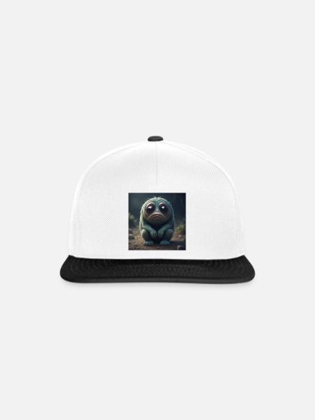 Trauriges Geschöpf - Snapback Cap - Weiß/Schwarz
