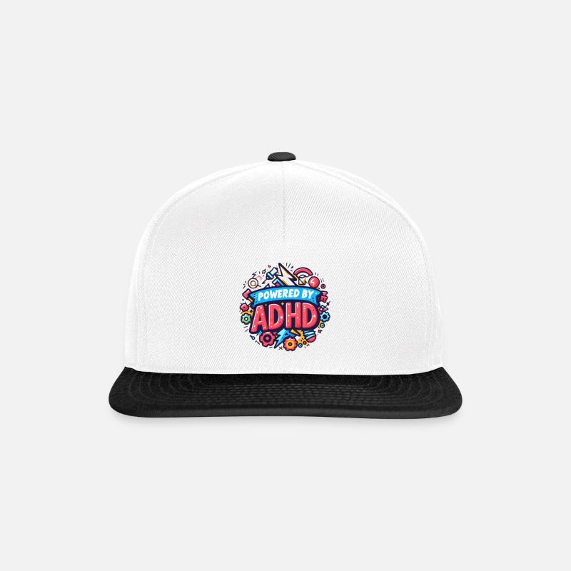 ADHD - Snapback Cap - white/black