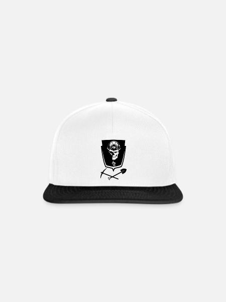 62 - Snapback Cap - Weiß/Schwarz