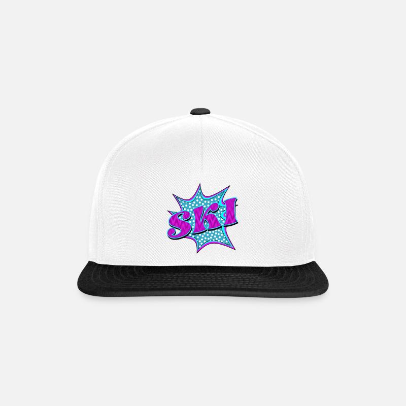POPPART SKIING - SKIING SKIING - Casquette snapback - blanc/noir