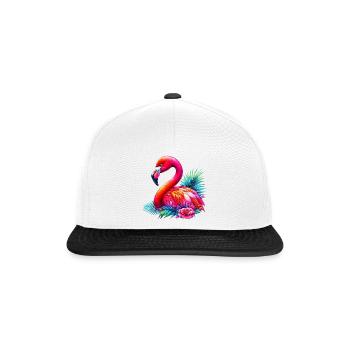 Flamingo - Snapback Cap - Weiß/Schwarz - Vorne