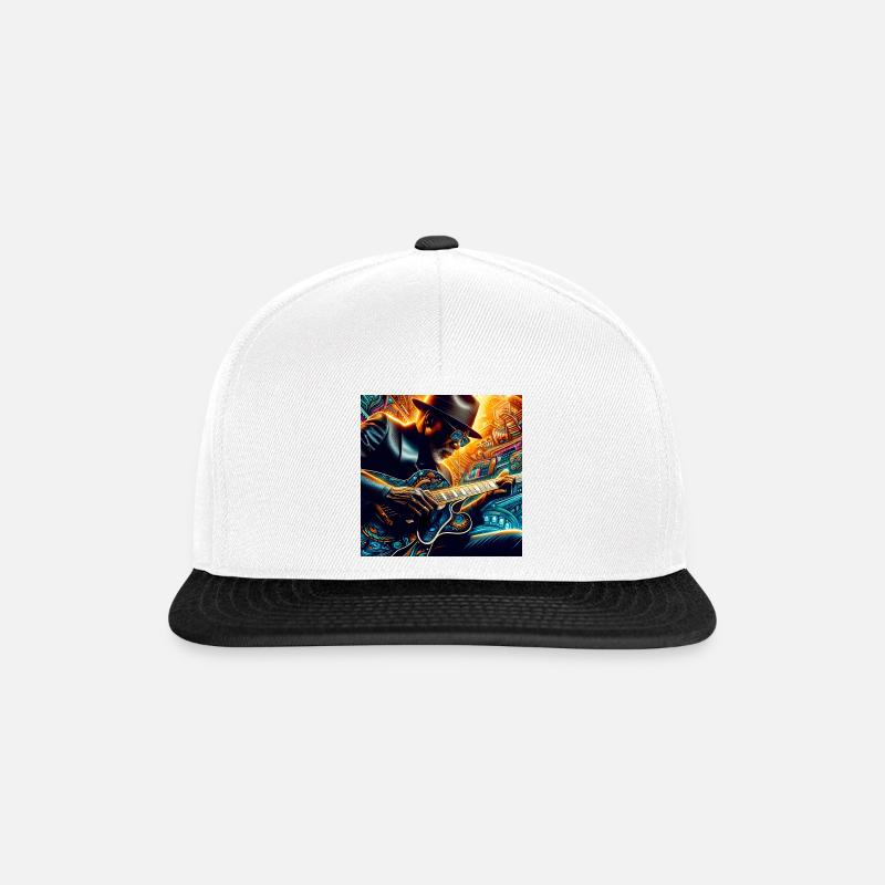 Bluesman - Snapback Cap - Weiß/Schwarz
