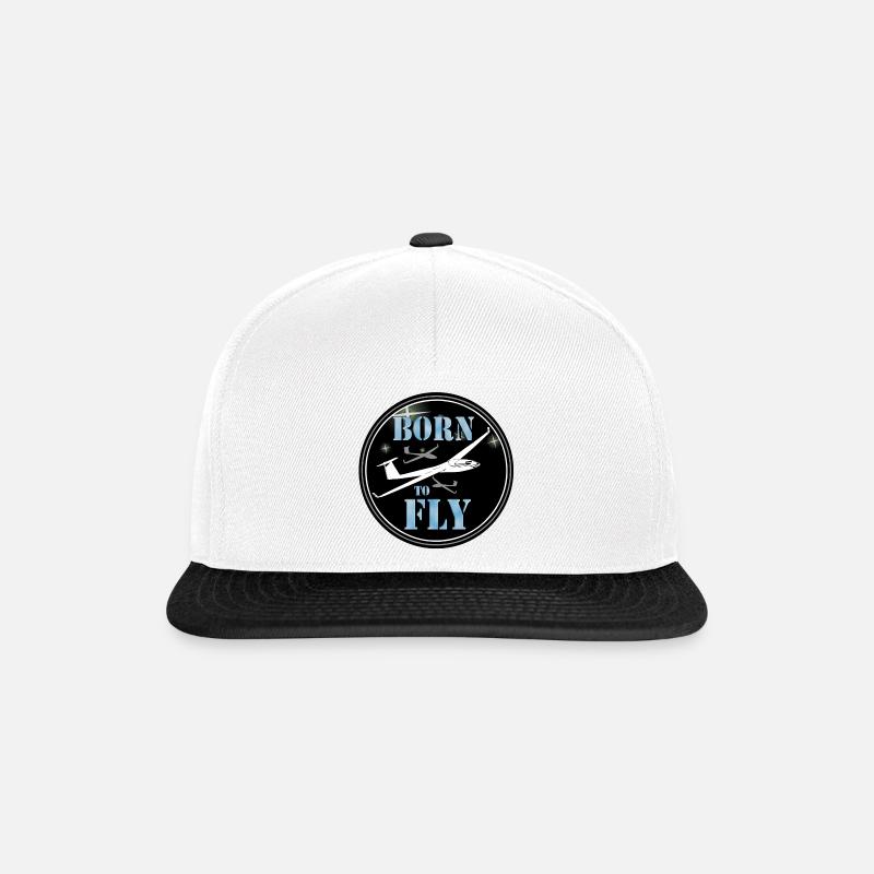 Né pour voler - Casquette snapback - blanc/noir