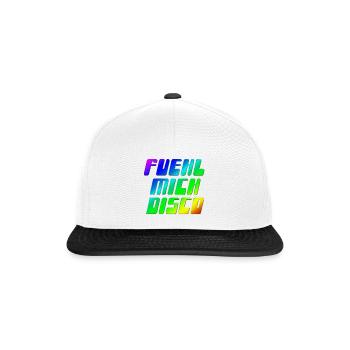 FÜHL MICH DISCO - GUTE LAUNE - GUTE STIMMUNG - Snapback Cap - Weiß/Schwarz - Vorne
