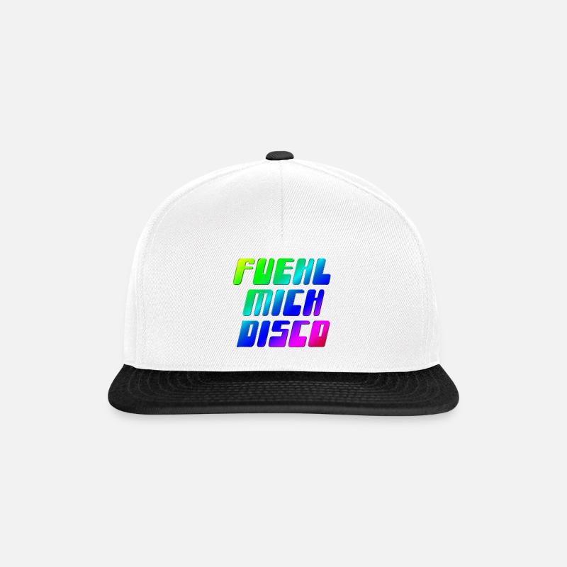 FÜHL MICH DISCO - GUTE LAUNE - GUTE STIMMUNG - Snapback Cap - Weiß/Schwarz