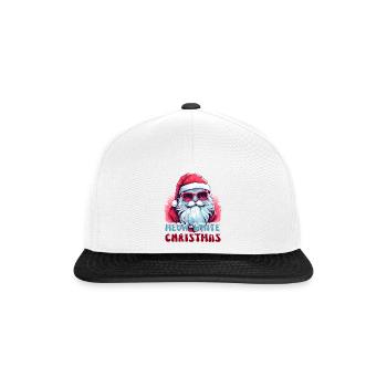 Chat angora turc du Père Noël - Casquette snapback - blanc/noir - Devant