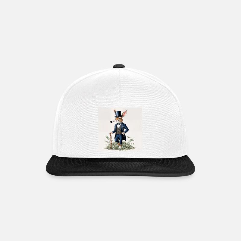 Rich hase - Snapback Cap - Weiß/Schwarz