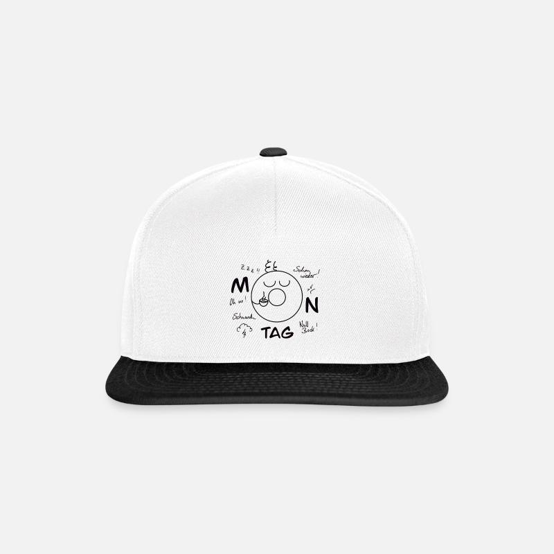 Blues du lundi - Casquette snapback - blanc/noir