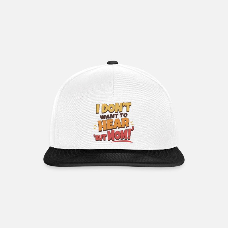 Ma mamma! - Snapback Cap - bianco/nero