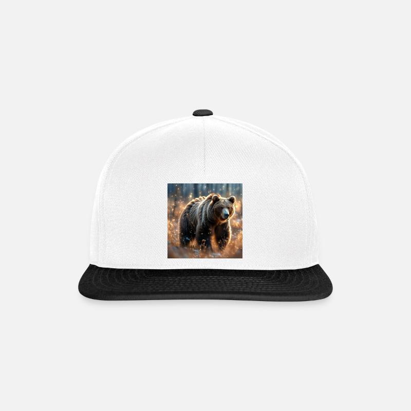Power Animal Magical Bear - Snapback Cap - white/black