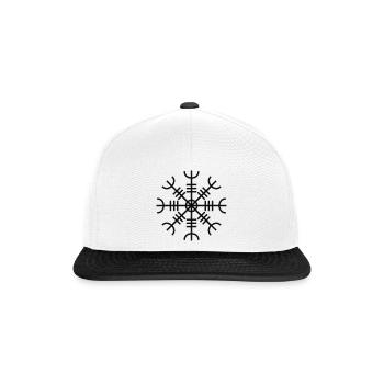 Aegishjalmr - Ægishjálmur - Snapback Cap - Weiß/Schwarz - Vorne