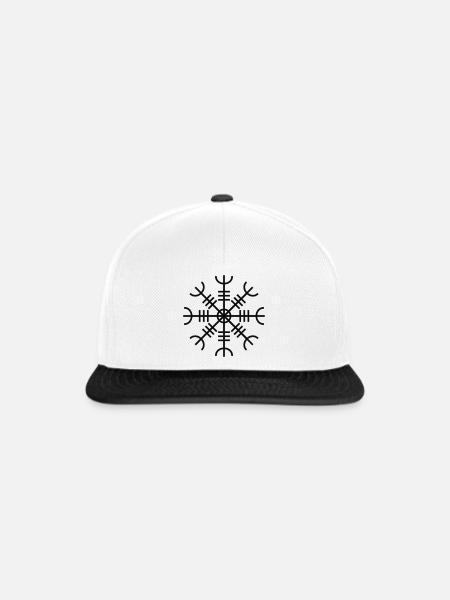 Aegishjalmr - Ægishjálmur - Snapback Cap - white/black