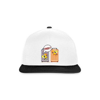 VALISE DE VACANCES STRESS VACANCES - Casquette snapback - blanc/noir - Devant