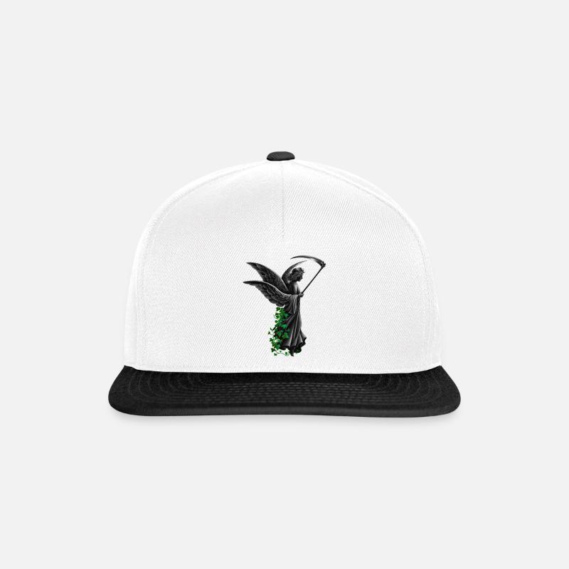 engelstatue, goth, frauen - Snapback Cap - Weiß/Schwarz