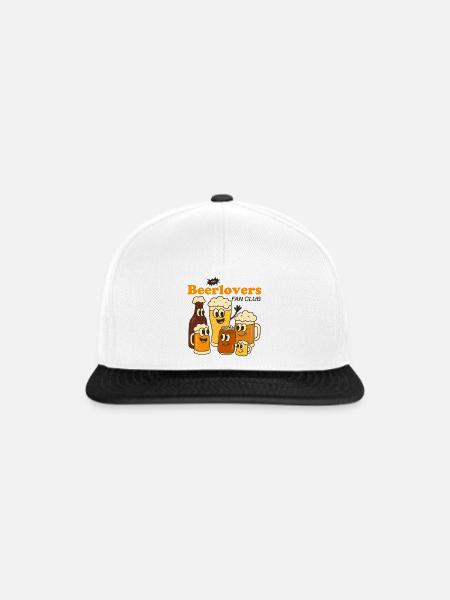 Bierliebhaber Karikatur Design - Snapback Cap - Weiß/Schwarz