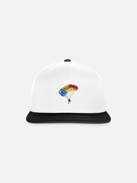 Fallschirm - Snapback Cap - Weiß/Schwarz