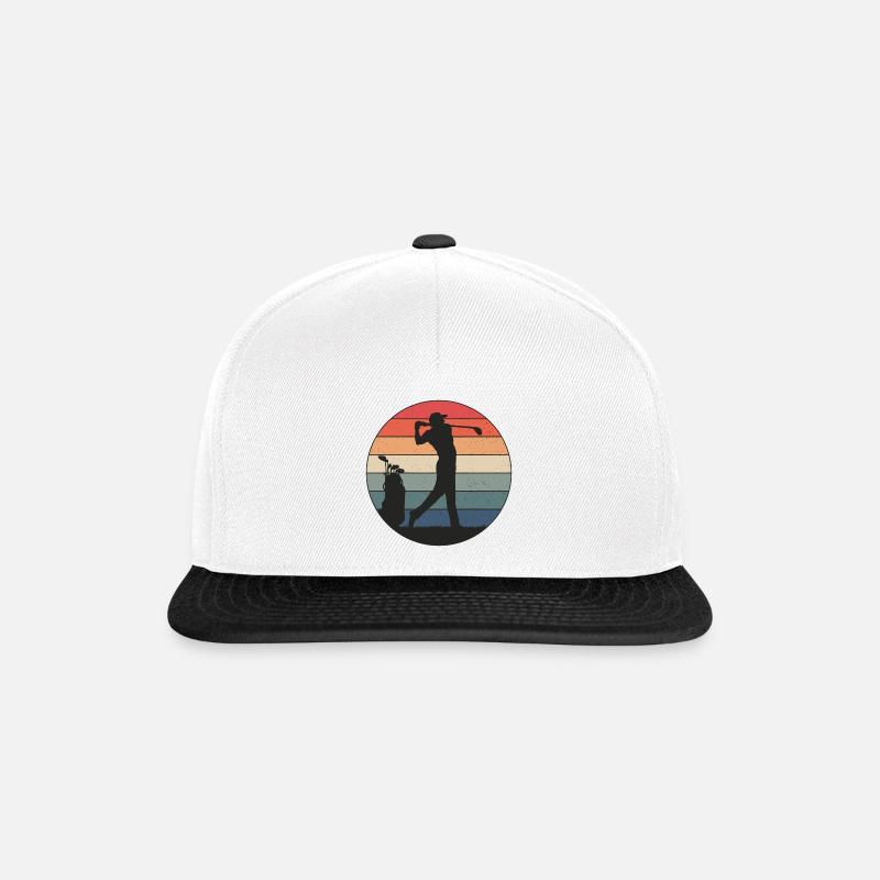 Golfer schlägt genau richtig - Snapback Cap - Weiß/Schwarz
