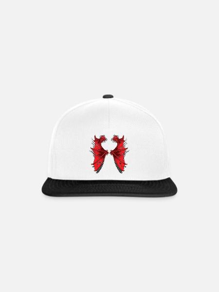 Drachenflügel - Snapback Cap - Weiß/Schwarz