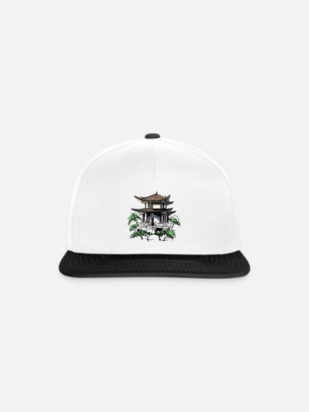 Pagode - Snapback Cap - Weiß/Schwarz