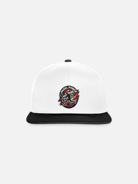 Padel Power - Snapback Cap - Weiß/Schwarz