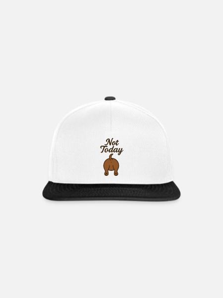 Dackel von hinten - Snapback Cap - Weiß/Schwarz