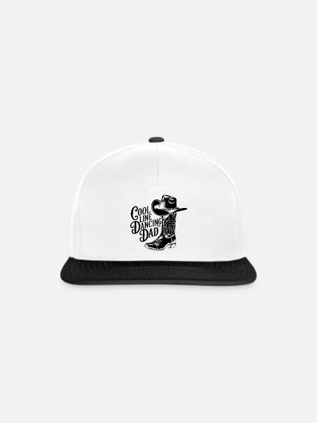 Linedance Papa tanzt Line Dance - Snapback Cap - Weiß/Schwarz