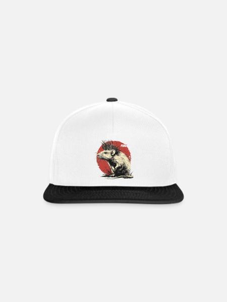 Punkrock Ratte - Snapback Cap - Weiß/Schwarz