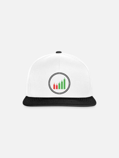 Wachstum & Erfolg | Finanzen & Aktien Chart - Snapback Cap - Weiß/Schwarz