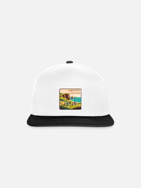 Orkney Islands Schottland - Snapback Cap - Weiß/Schwarz
