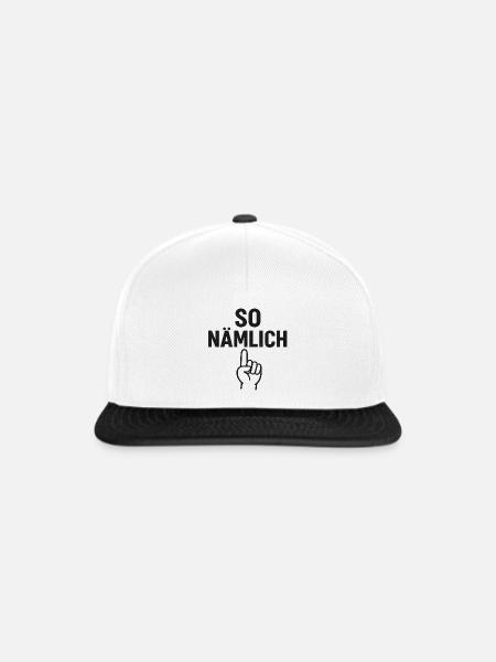 SO NÄMLICH - Snapback Cap - Weiß/Schwarz