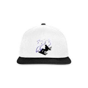 Snowboard - Snapback Cap - Weiß/Schwarz - Vorne