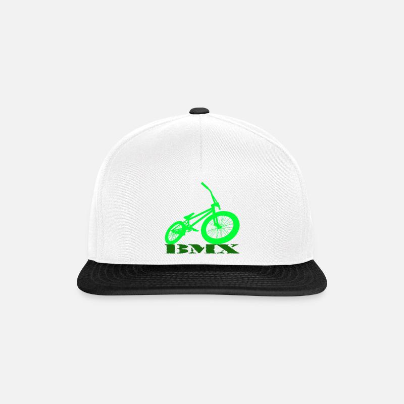 BMX Cykel - Snapback Cap - hvid/sort