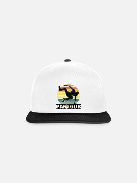 Parkour - Snapback Cap - Weiß/Schwarz