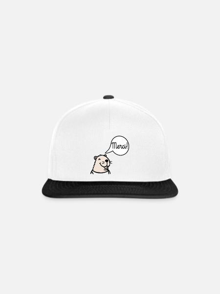 Danke, Capybara. - Snapback Cap - Weiß/Schwarz