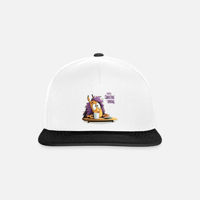 Kaffee Igel am Morgen - Snapback Cap - Weiß/Schwarz