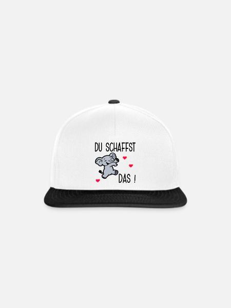 Prüfungen Arbeit - Du schaffst das - Snapback Cap - Weiß/Schwarz