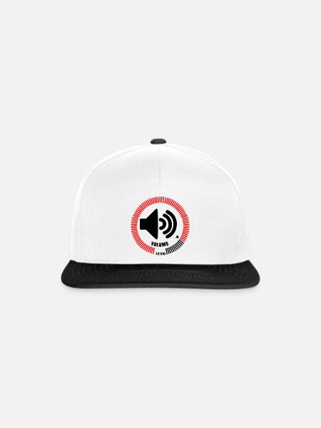 Lautstärkepegel - Snapback Cap - Weiß/Schwarz