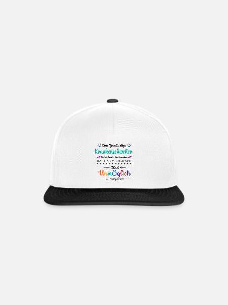 Krankenschwester Beruf Spruch Abschied Geschenk - Snapback Cap - Weiß/Schwarz