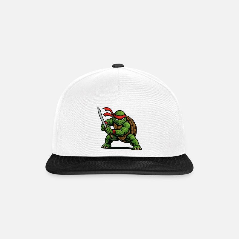 Ninja Warrior Turtle with Katana Sword - Snapback Cap - white/black