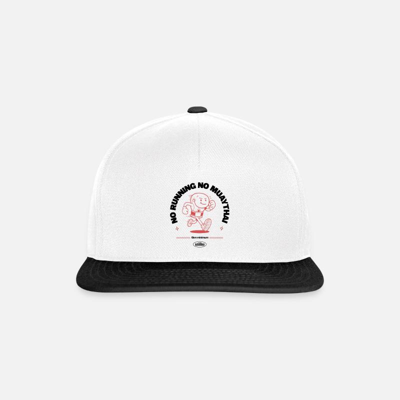 NO RUNNING NO MUAYTHAI - Snapback Cap - white/black