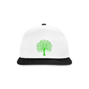 Icon Green Jumbo Tree Print Silhouette - Snapback Cap - white/black - Front