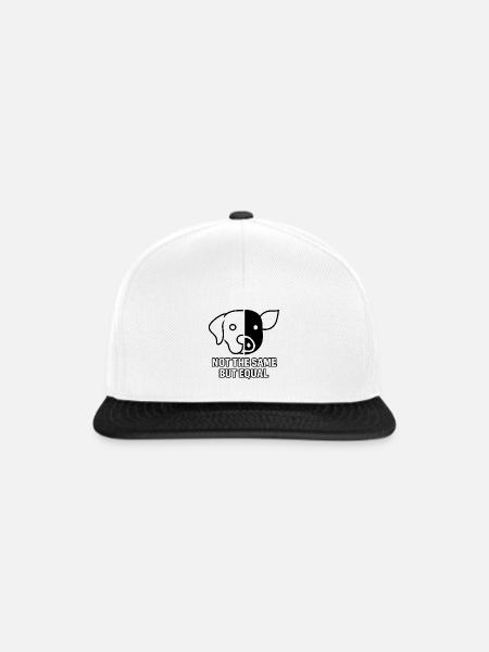 Hund_Schwein_Black - Snapback Cap - Weiß/Schwarz