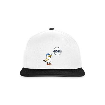 Hamburger Möwe Moin - Snapback Cap - Weiß/Schwarz - Vorne