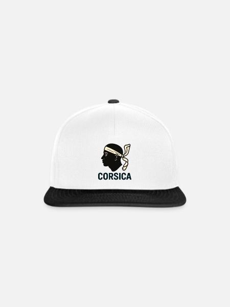 Modernes Korsika - Snapback Cap - Weiß/Schwarz