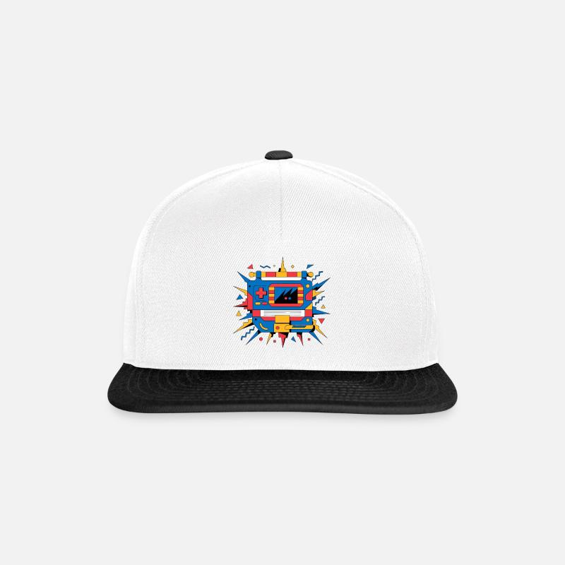 Retro neon console - Snapback Cap - white/black